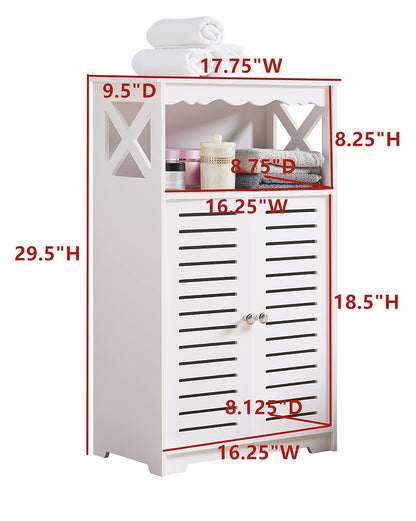 Modern Wooden Storage Cabinet – Multipurpose Organizer with Shelves & Doors
