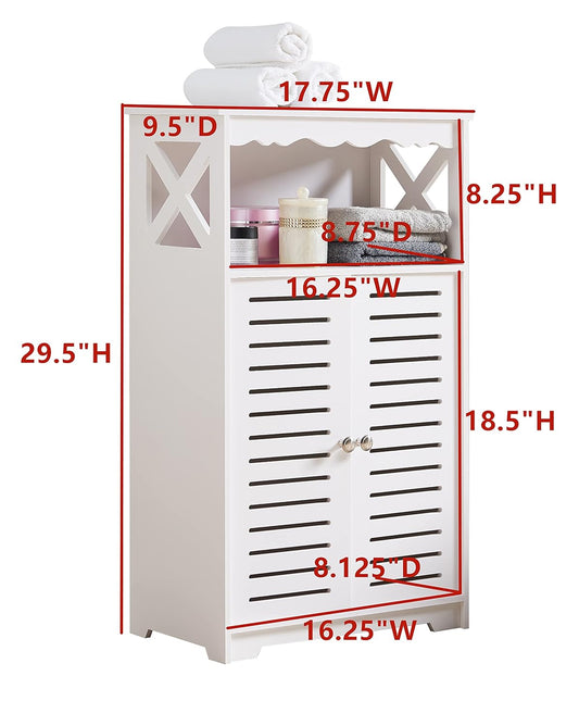 Modern Wooden Storage Cabinet – Multipurpose Organizer with Shelves & Doors