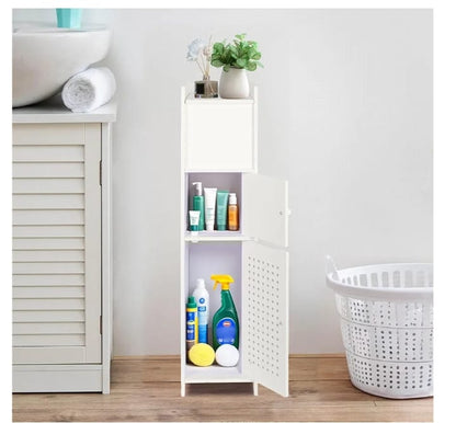 Slim Bathroom Storage Cabinet – Compact Multi-Purpose Organizer