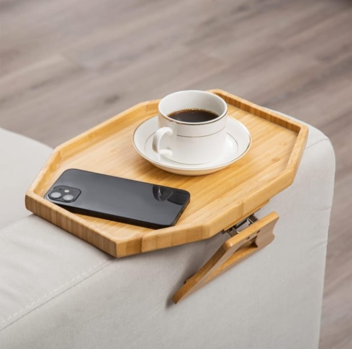 Signature Grip Couch Table – Extra-Stable, Non-Slip Armrest Tray
