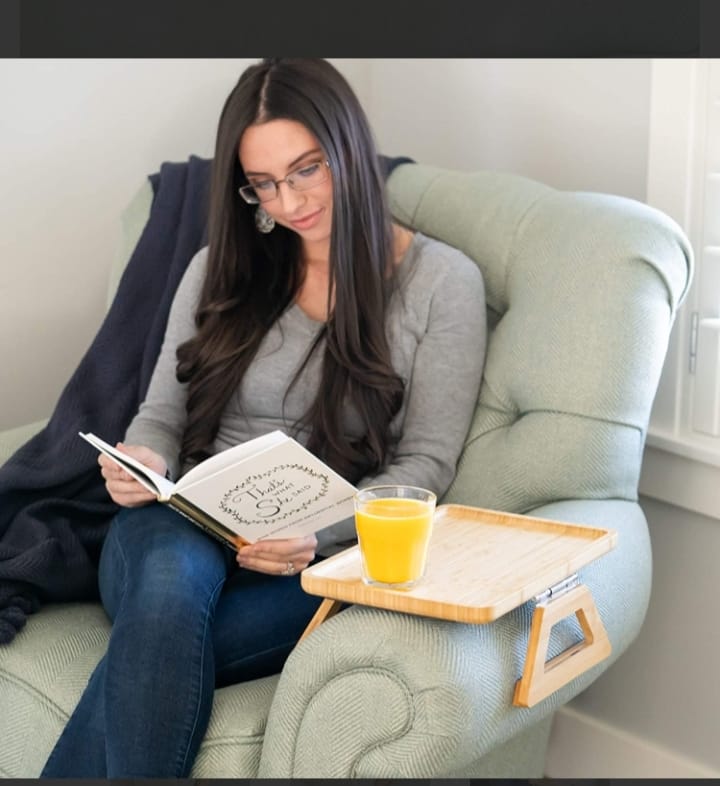 Signature Home Couch Table – Ultra-Stable, No-Slip Sofa Arm Tray