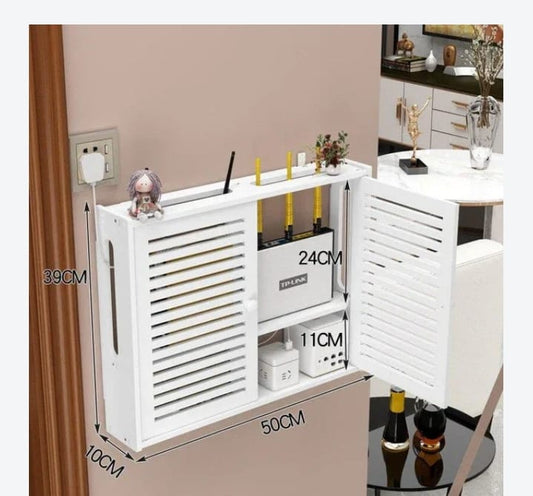Wall-Mounted WiFi Shelf – For Routers, Remotes, Keys & More