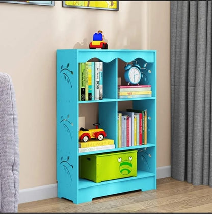Kids Wooden Bookshelf & Toy Storage Organizer – Cute Green Design