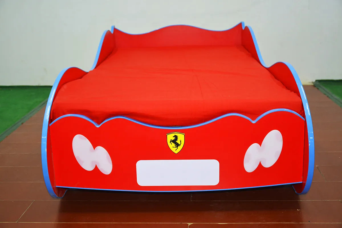 Furnishoo Kids Racing Car Bed – Stylish Red Car Bed for Boys & Girls | Modern Kids Single Bed Design