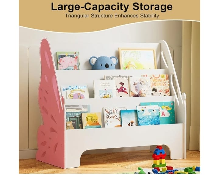 Butterfly Kids Book & Toy Storage Shelf – Cute & Functional Organizer for Kids’ Room