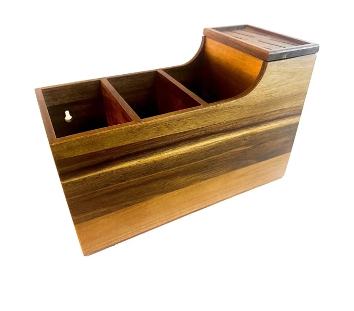 Wooden Desk Organizer with Multi-Compartments