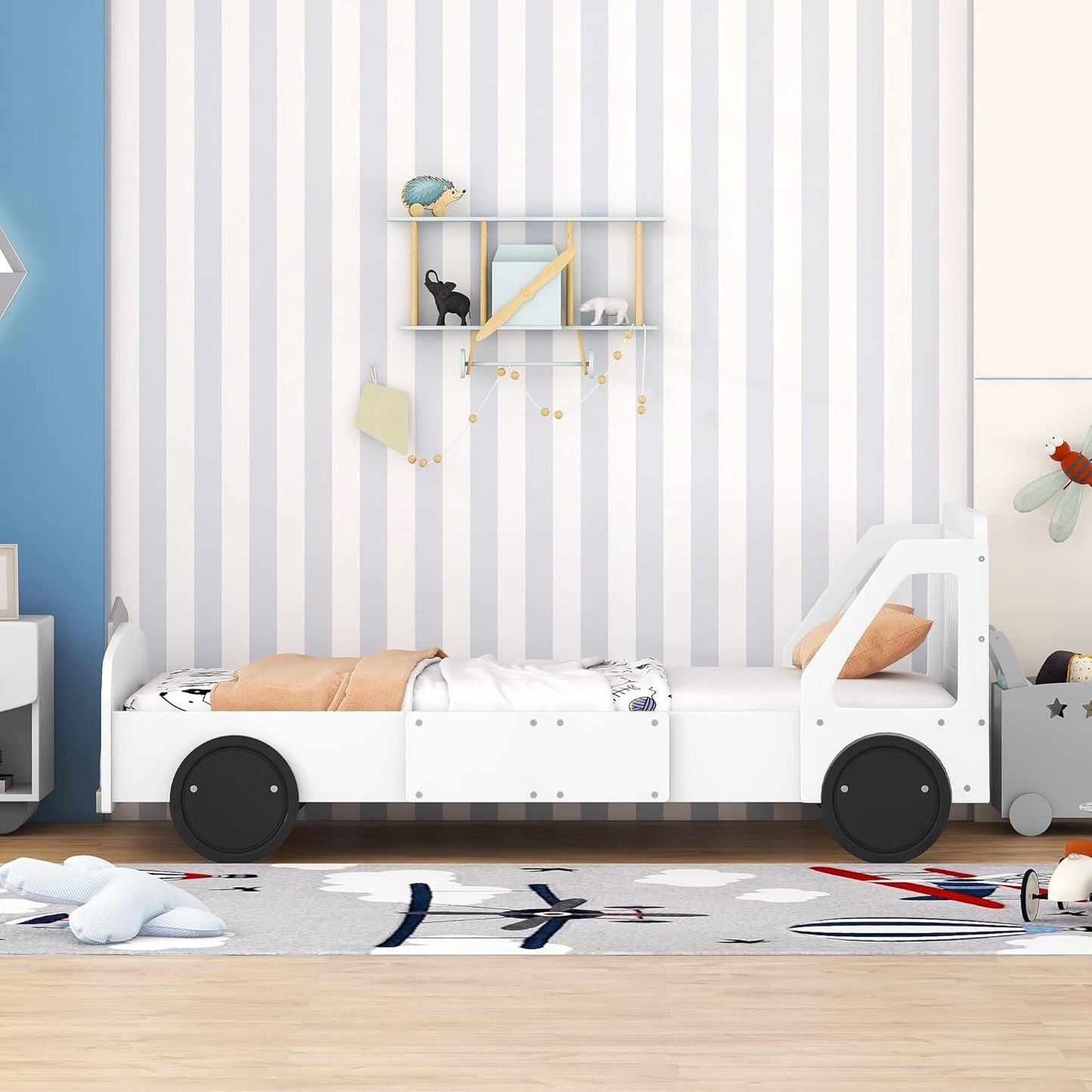 “Adventure Ride” Wooden Car Bed – Sleek Jeep Design for Kids