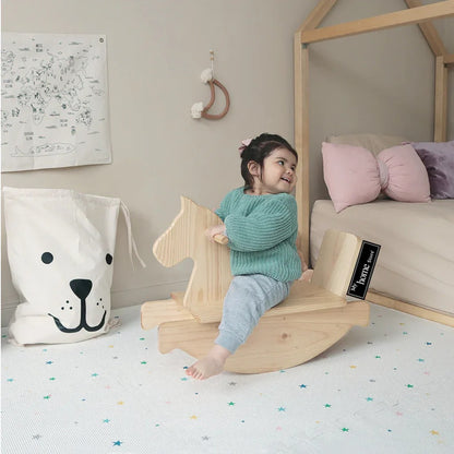 Wooden Rocking Horse for Toddlers – Minimalist Natural Design