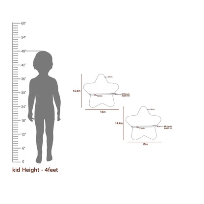 Set of 2 Star-Shaped Wooden Wall Shelves – Cute & Functional Wall Decor for Kids’ Rooms or Nursery