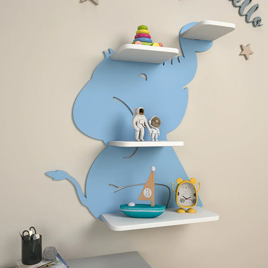 Elephant Wall Shelf for Kids – Cute Wooden Organizer for Toys & Books